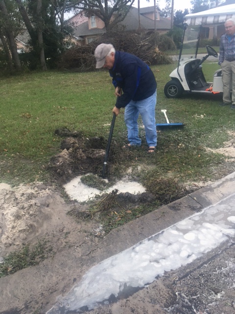 Leak in sprinkler system